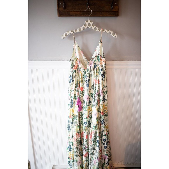 Anthropologie Ro’s Garden Margeaux FLeur Cotton Silk Dress Small - Picture 4 of 5